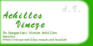 achilles vincze business card